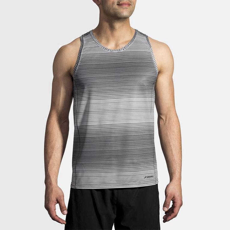 Brooks Ghost Australia - Men's Running Tank Top - Grey (081352-EDZ)